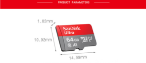 sandisk a1 sd card size